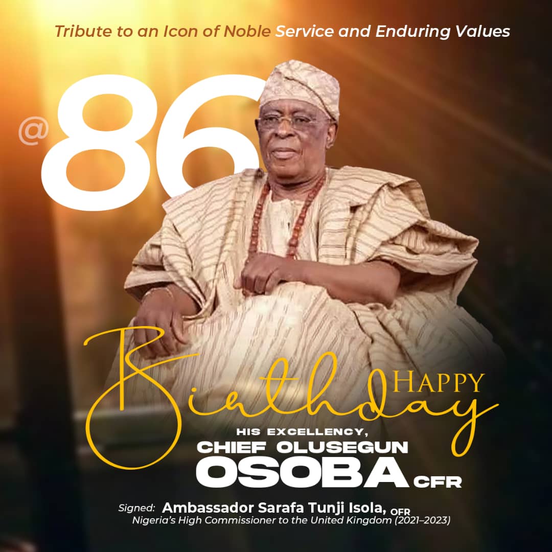 Osoba @ 86: Tribute to an Icon of Noble Service and Enduring Values