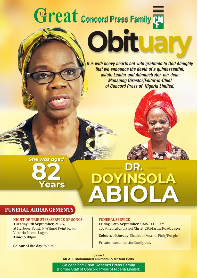 Ex-Concord staff pay tributes to late MD, Doyin Abiola!